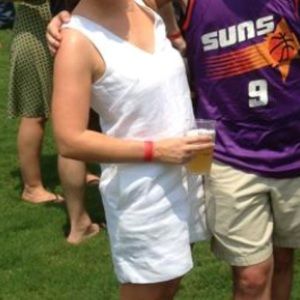 J Crew Collection white linen sheath dress size 0